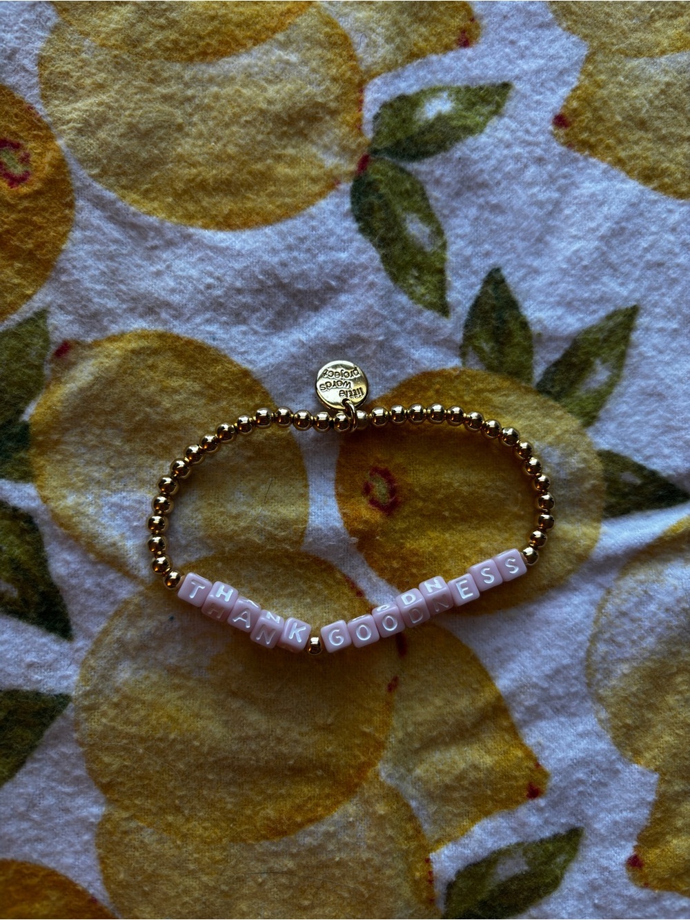 Little words project LWP bracelet thank goodness
